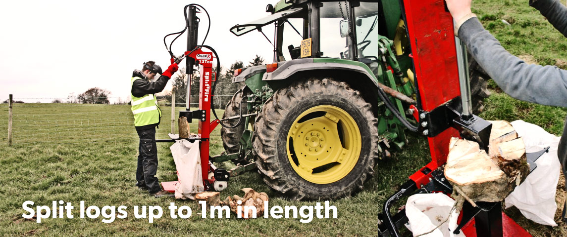 Split logs up to one meter in length.